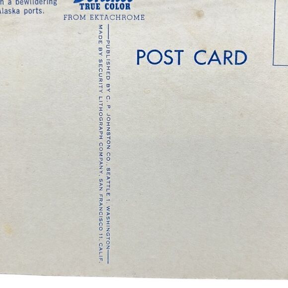 Alaska Postcard Inside Passage Selithco Paper Unposted Real Photo RPPC Vintage - Picture 4 of 7